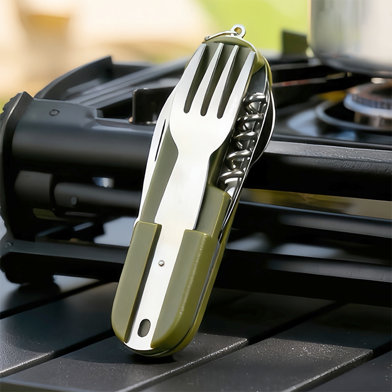 Pocket Knife Ceramic - Yeni Paslanmaz Çelik 7In1 Kamp Çatal