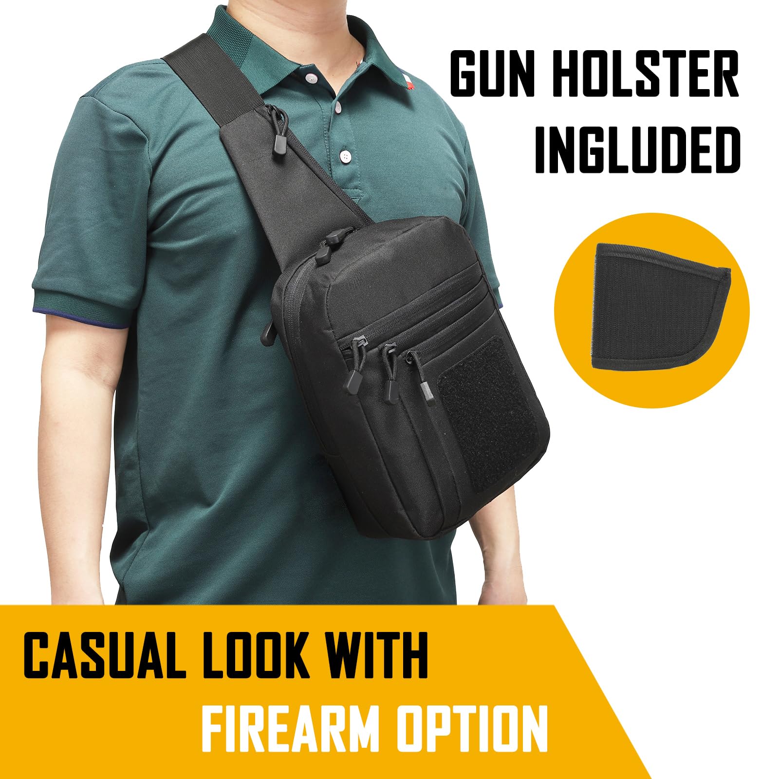 Edc Carry Pack - Erkekler için Gizli Taşıma Çapraz Askılı
