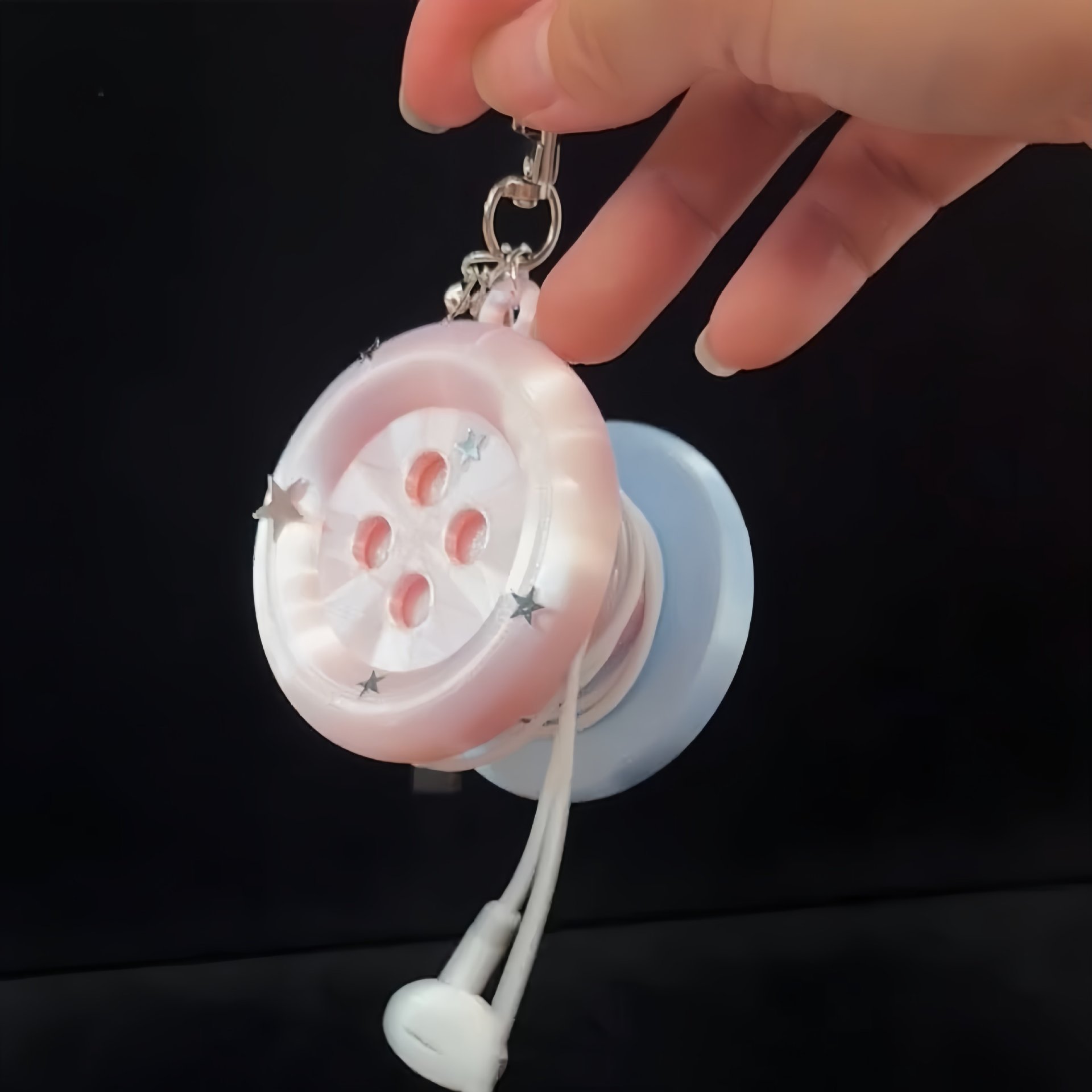 3D Kawaii Yuvarlak Düğme Yıldı - Cable Winder Keychain incelemesi ve fiyatı