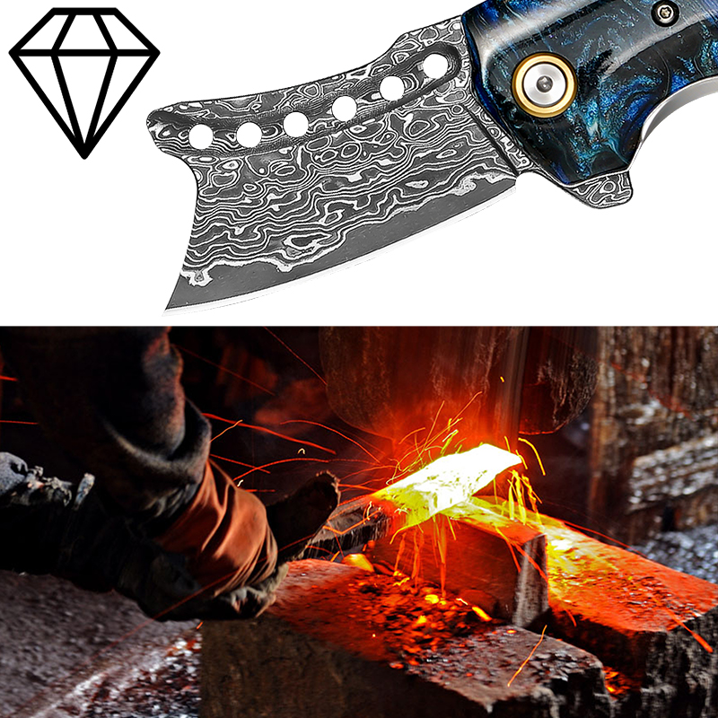 El yapımı Şam Çelik Cep Bıçağı - Edc Carry Pocket Knife incelemesi ve fiyatı