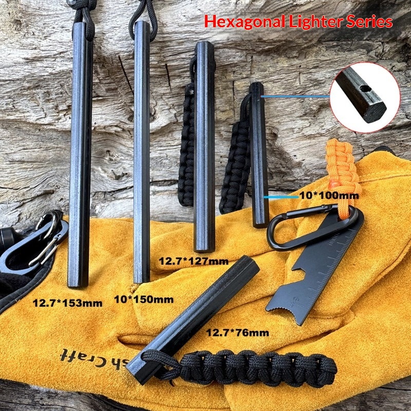 El dokuması halat altıgen çakm - Ferro Rod Striker incelemesi ve fiyatı