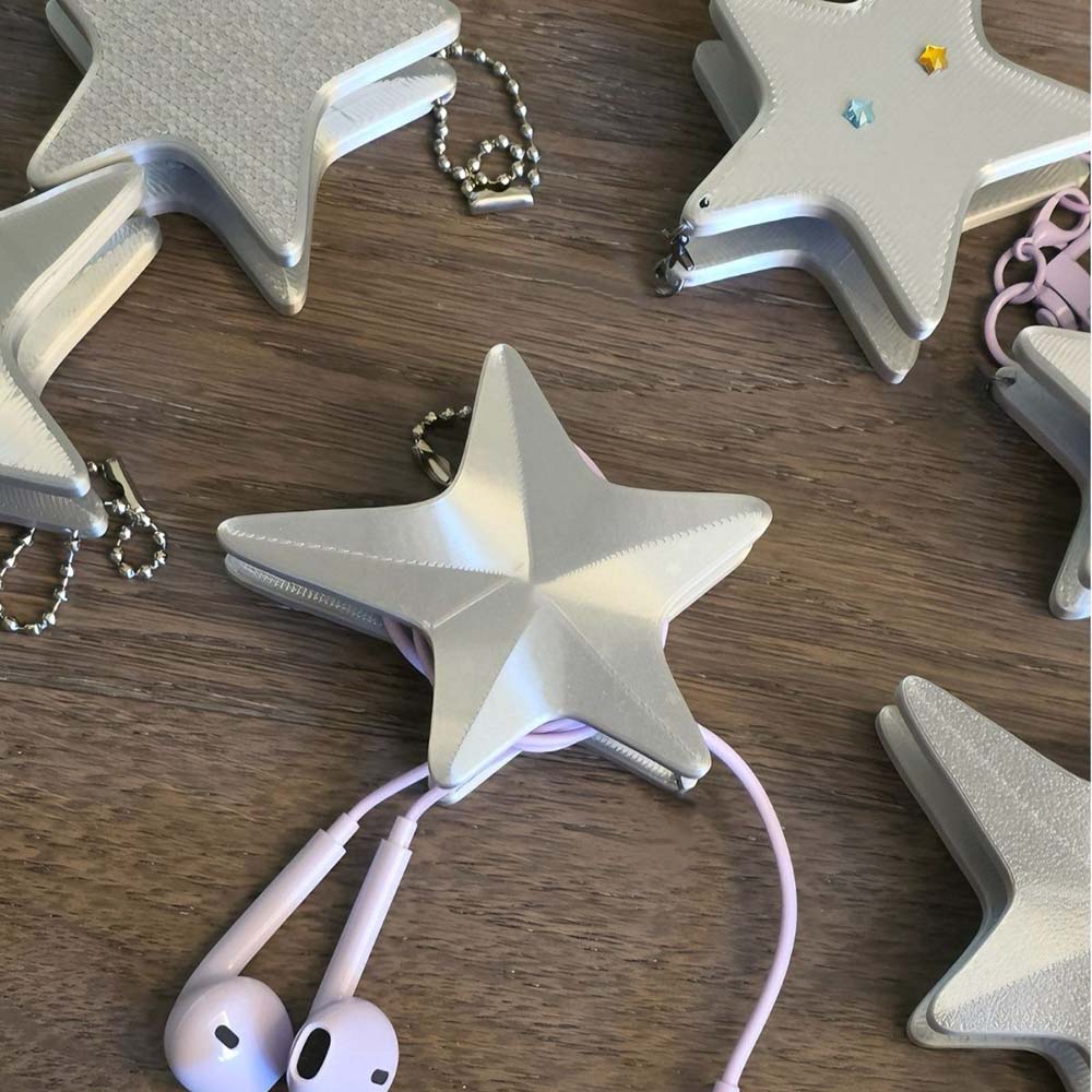 Sevimli 3D Yıldız Şekilli Kabl - Cable Winder Keychain incelemesi ve fiyatı